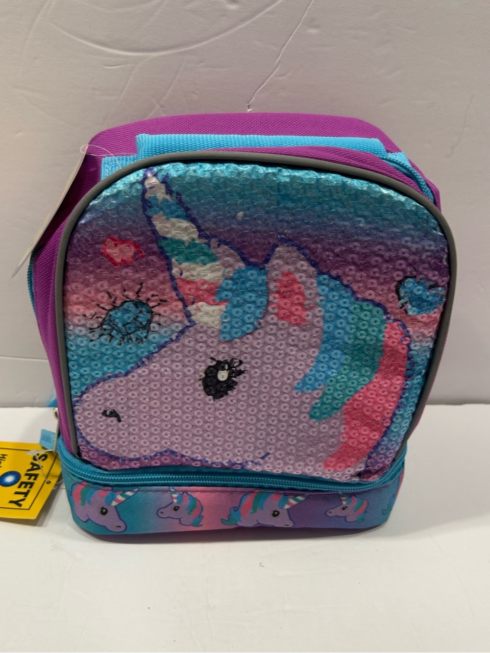 Unicorn Insulated Lunch Bag Girls School Lunch Box Purple Pink